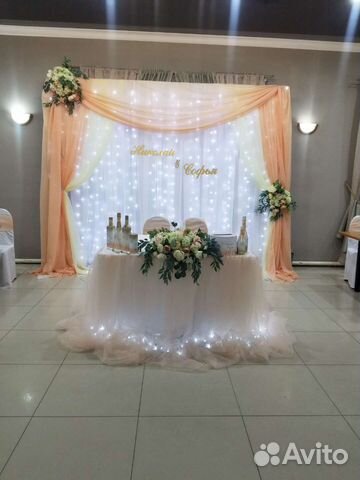 Оформление зала на свадьбу