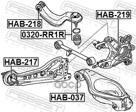 Сайлентблок продольного рычага подвески зад