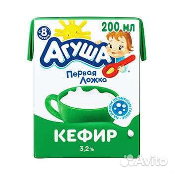 Смесь Агуша 2 кисломолочная и кефир Агуша