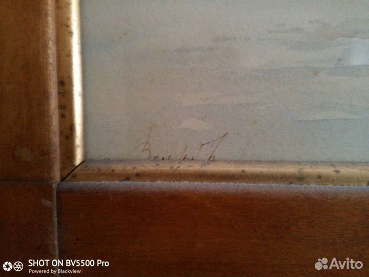 Старинная большая, картина, графика, Федор Волков