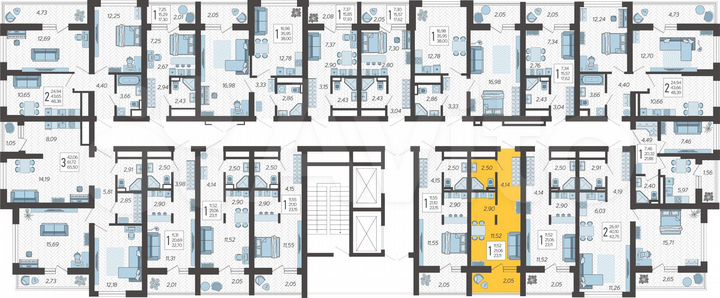 Квартира-студия, 23,1 м², 17/19 эт.