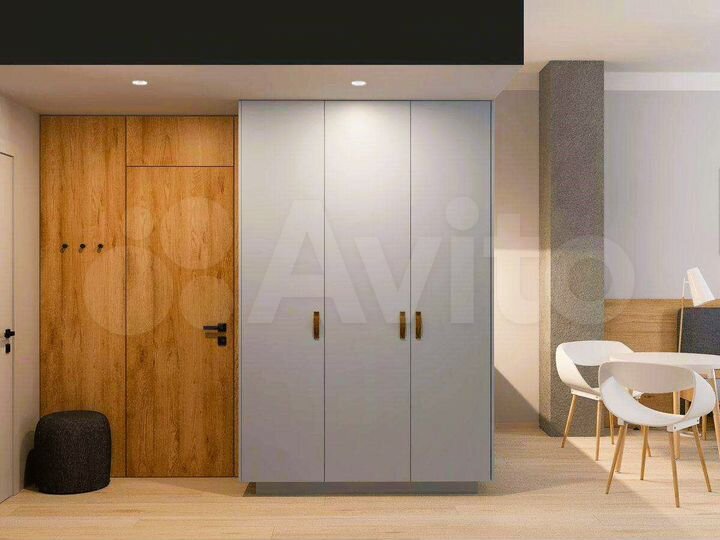 1-к. апартаменты, 45 м², 2/4 эт.