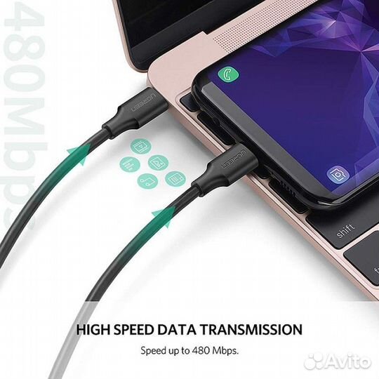 Кабель USB Type C 2.0 - USB Type C 2.0 3A 1,5 м