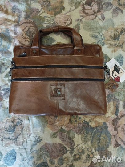Мужской кожаный портфель новый