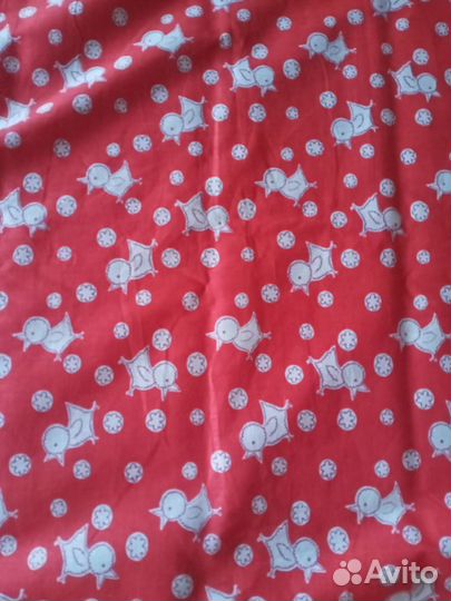 Ткань отрез винтаж хлопок произведен в СССР