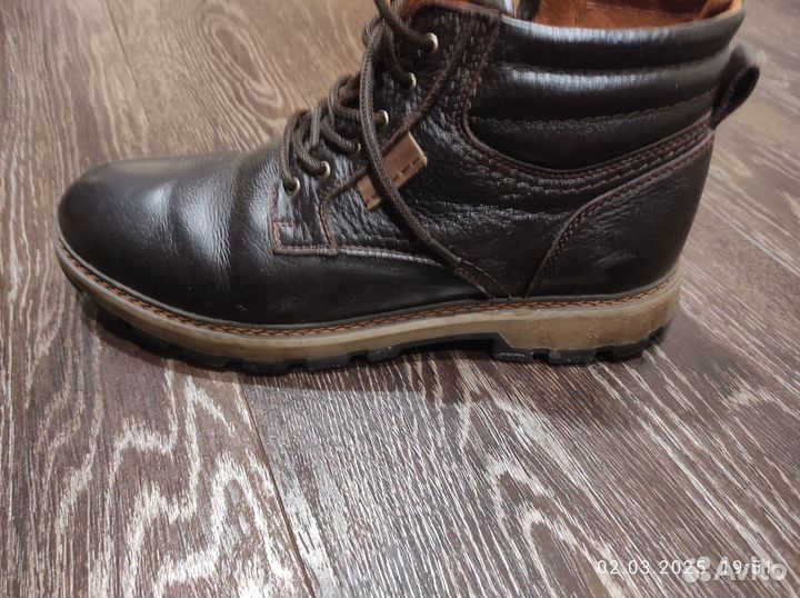 Ботинки зимние кожаные мужские