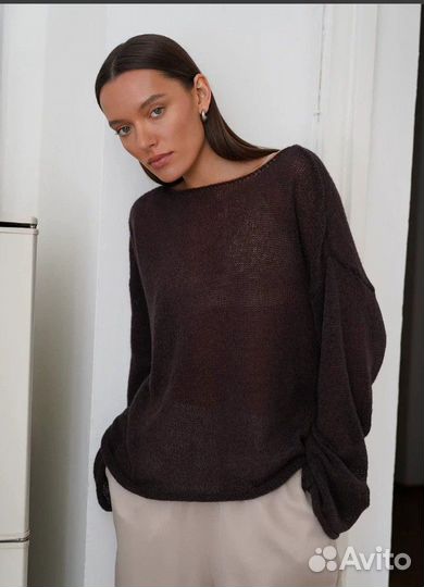 Свитер оверсайз вязаный новый женский