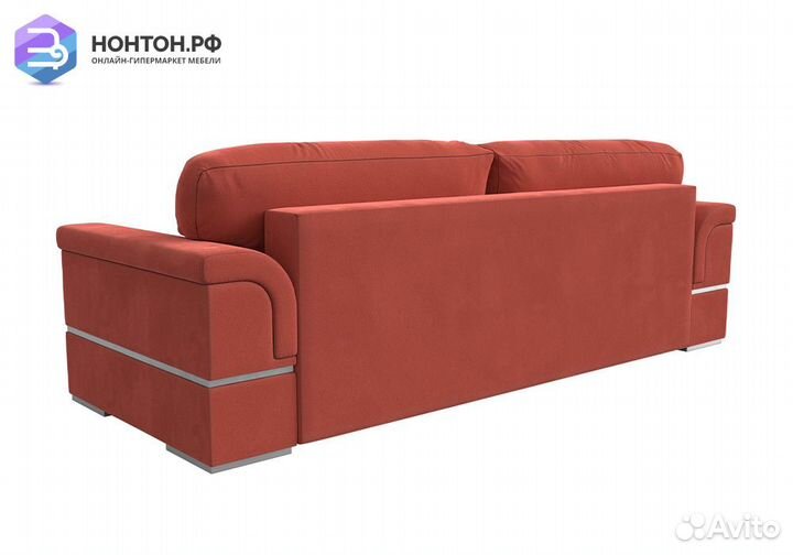 Диван еврокнижка Порту микровельвет коралловый
