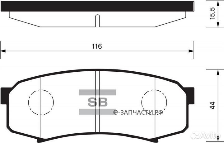Sangsin brake SP2040 Колодки торм.зад