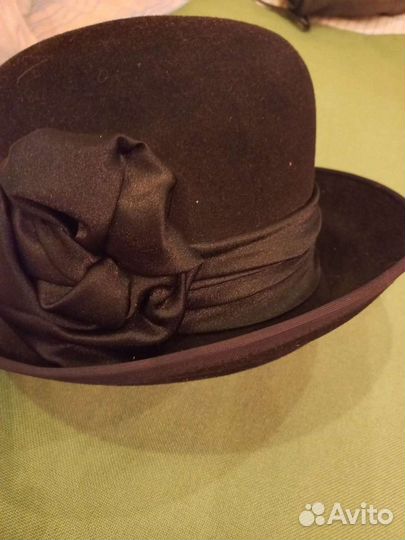 Шляпа фетровая женская и сумочка винтаж