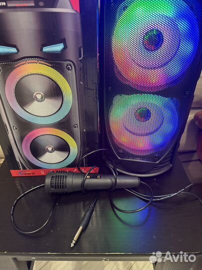 Портативная блютуз колонка караоке