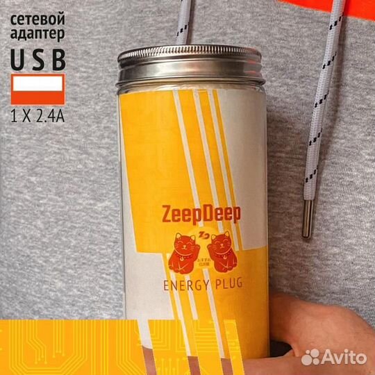 Зарядное устройство ZeepDeep EnergyPlug 1 USB X 2