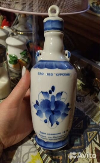 Штоф пустой из под имперской лвз Курский Капитель