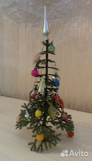 Елка малютка с игрушками, времен СССР