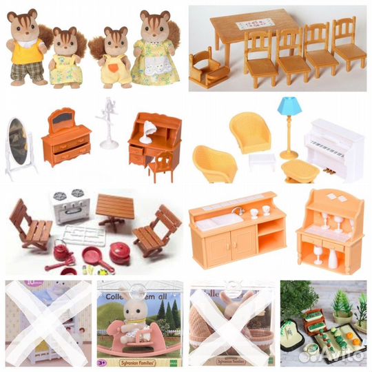 Sylvanian Families наборы, кролик, белочки от 500