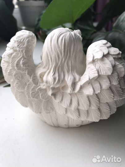 Фигурка из гипса ангел(для украшений, подсвечник)