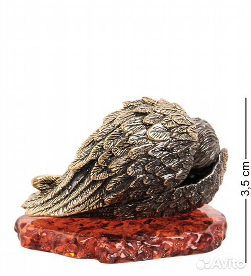 Фигурка Ангел спящий (латунь, янтарь) A2102070