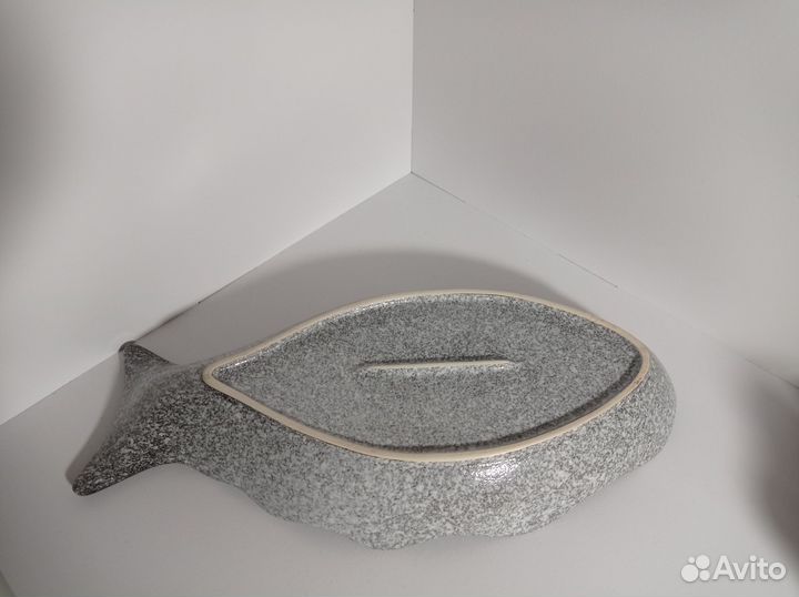 Блюдо для запекания рыба керамика