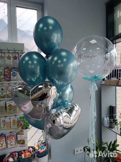 Воздушные шары с гелием/ надуть шары