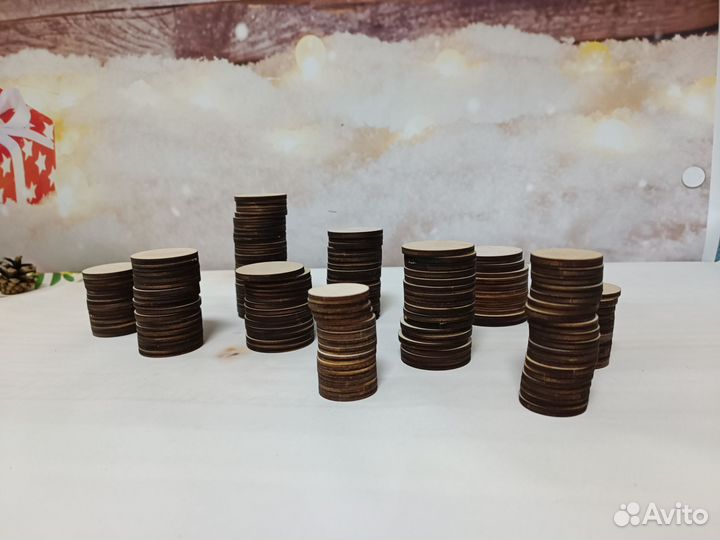 Медальоны круги дерево заготовки