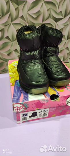 Обувь детская (дутики) зимние для девочки 22 р
