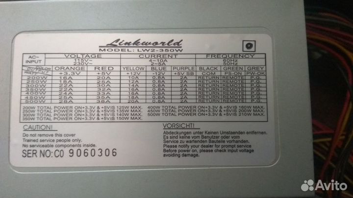 Блок питания для пк 450w