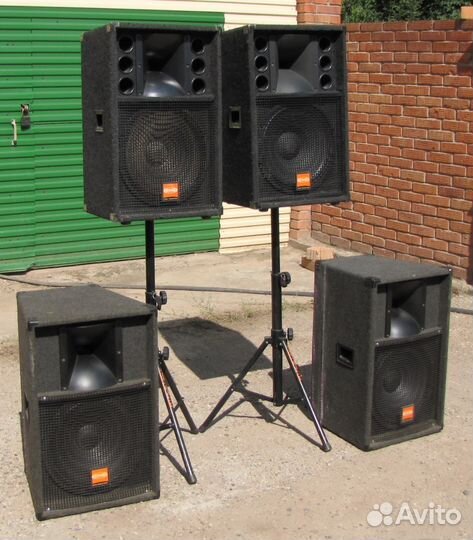 Колонки EVM 2800W 4шт QS153 Pro Квадро Штативы 2шт