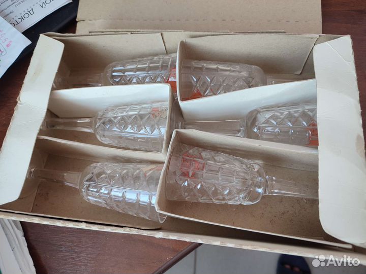 Рюмки/фужеры хрустальные СССР новые