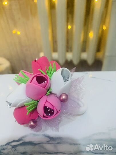 Резиночки и заколки для волос. Ручная работа