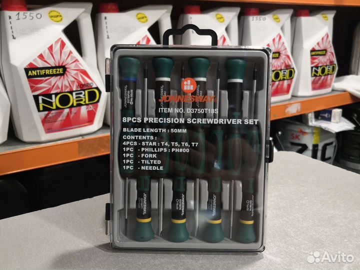 Набор отверток для точной механики 8 пр. jonnesway