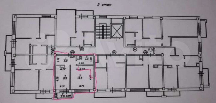 2-к. квартира, 37 м², 3/10 эт.