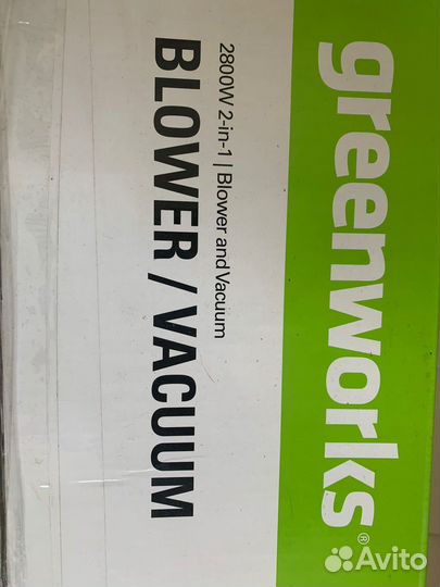 Воздуходувка / пылесос Greenworks GBV2800