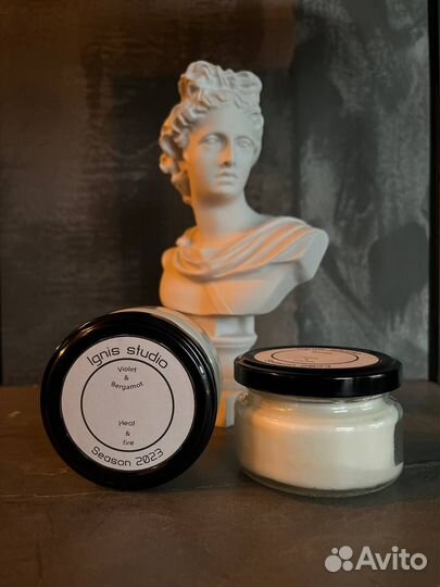 Ароматическая свеча ручной работы