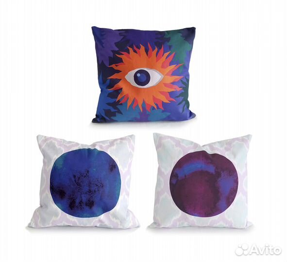 Декоративная наволочка дизайнерская, х/б, 50 см