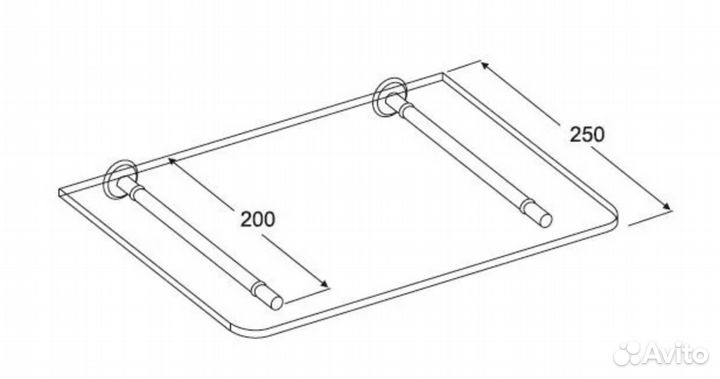 Менсолодержатель для стеклянных полок Bolis Italia