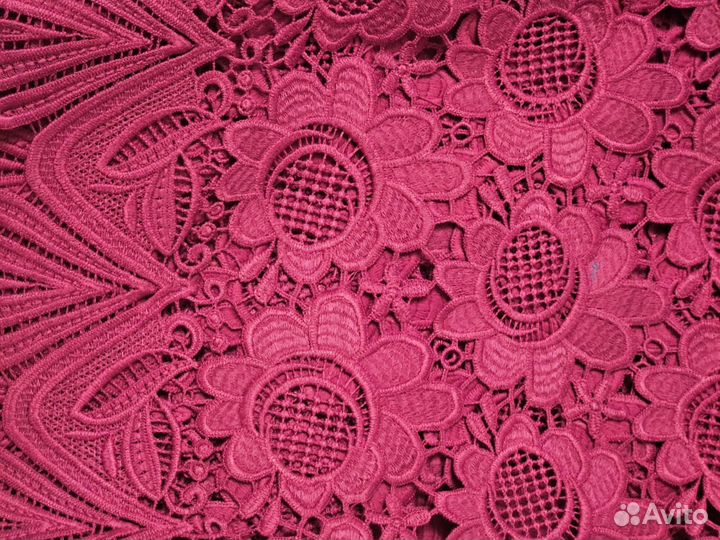 Гипюр кордовый, кружево, ткань