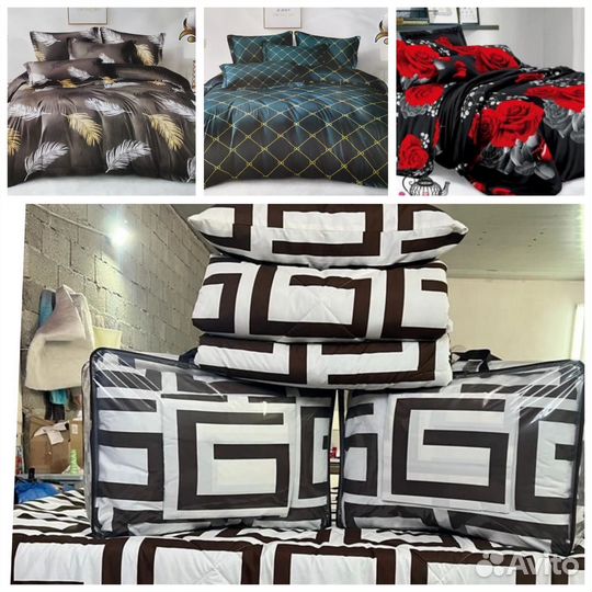 Комплект с готовым одеялом и подушки+ простыня