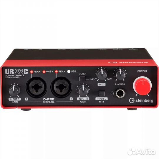 Звуковая карта Steinberg UR22C USB-C, красный