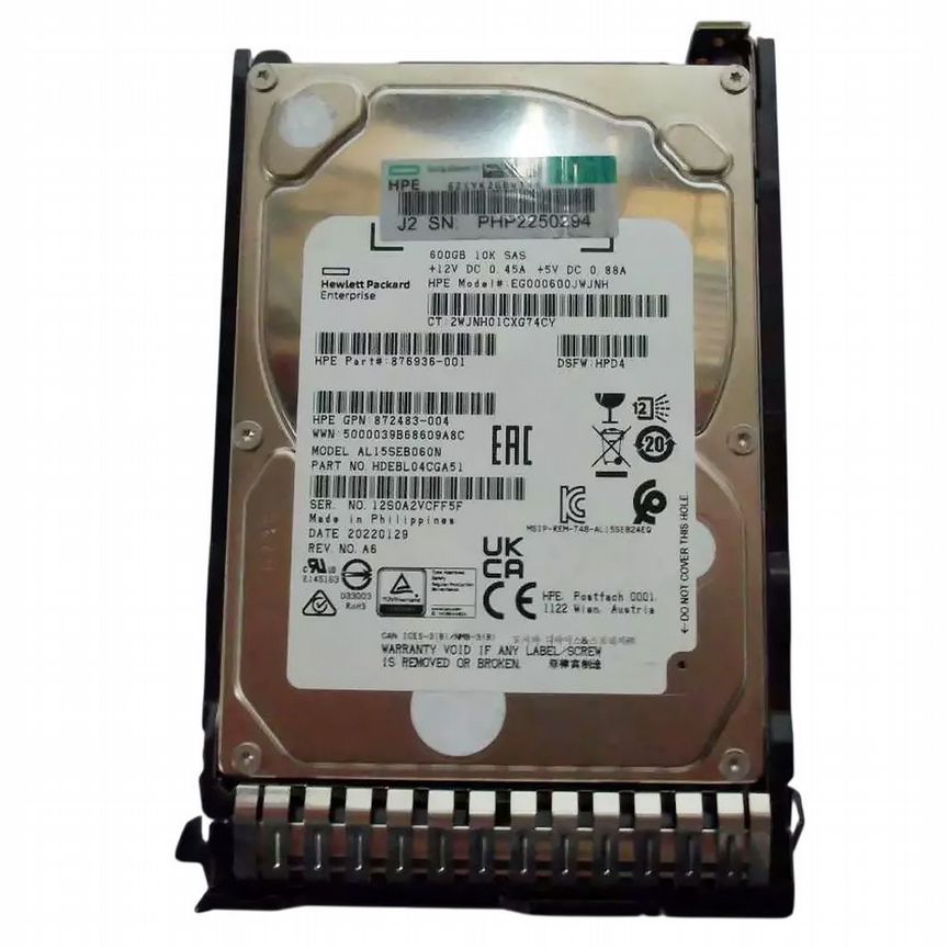 [876936-001] Жесткий Диск Hp Eg000600jwjnh 600gb Sas 2,5" Hdd 876936-001