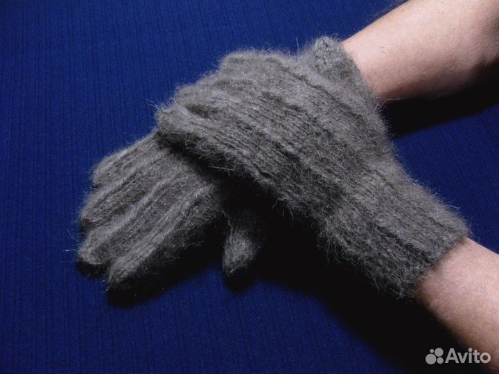 Перчатки мужские из собачьей шерсти Grey