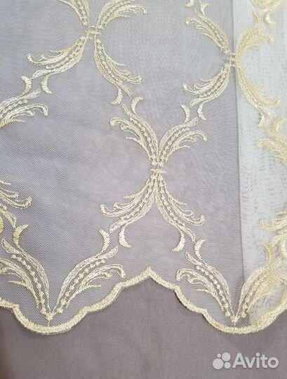 Тюль с классическим рисунком с 