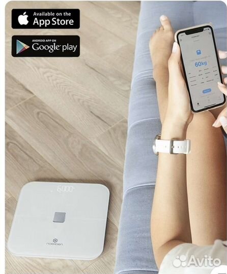 Умные напольные электронные весы Sensori