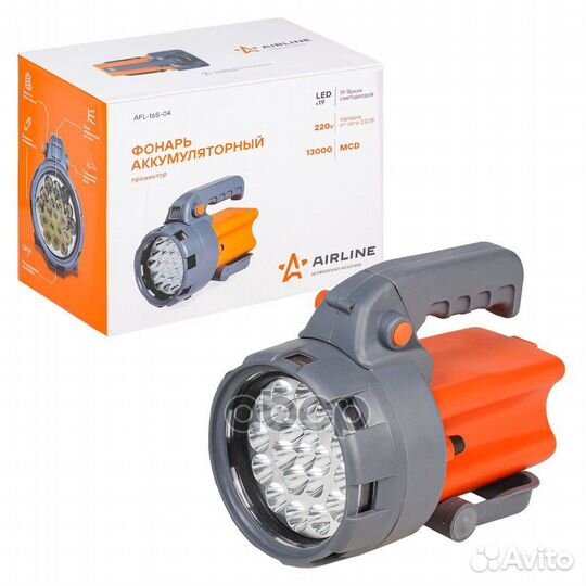 Фонарь аккум. прожектор LEDx19 со встроенной ба
