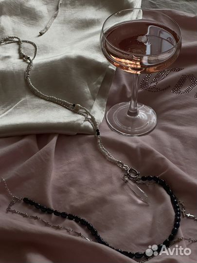 Бодичейн жемчуг, кристалл, цепочка