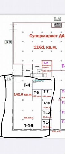 Торговая площадь, 650 м²