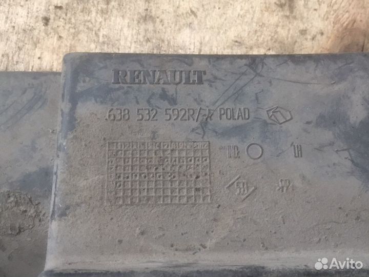 Брызговик передний левый renault sandero 10-14