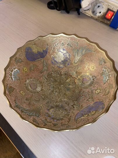 Винтажная конфетница латунь