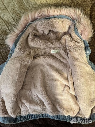 Джинсовая куртка теплая