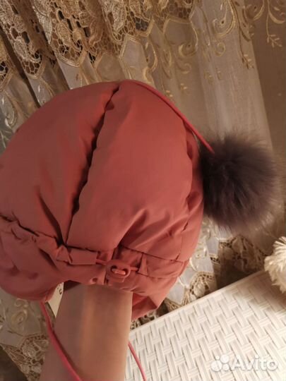 Шапочки детский зима натуральный мех