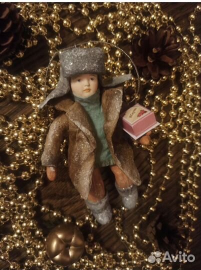 Ватная игрушка на елку